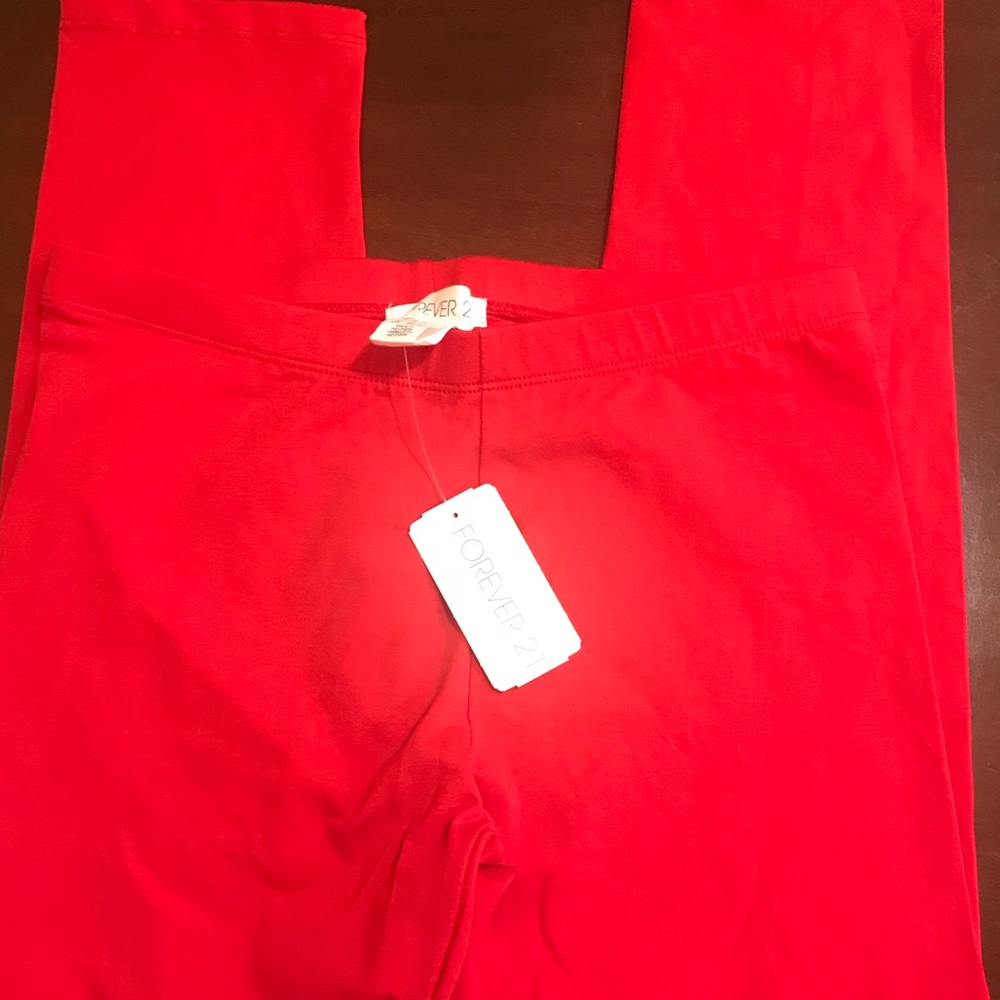 Capri red leggings medium